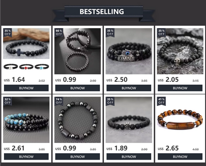 Natural Coconut Husk Wood Bracelet Set for Men - Smarsty