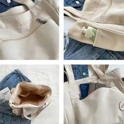 Women Canvas Tote Bag Large Capacity Shoulder Handbag - Smarsty