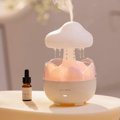 Mushroom Rain Humidifier and Aroma Diffuser with Colorful Night Lights - Smarsty