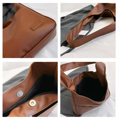 Retro Shoulder Bag With Large Capacity Tote For Daily Use - Smarsty