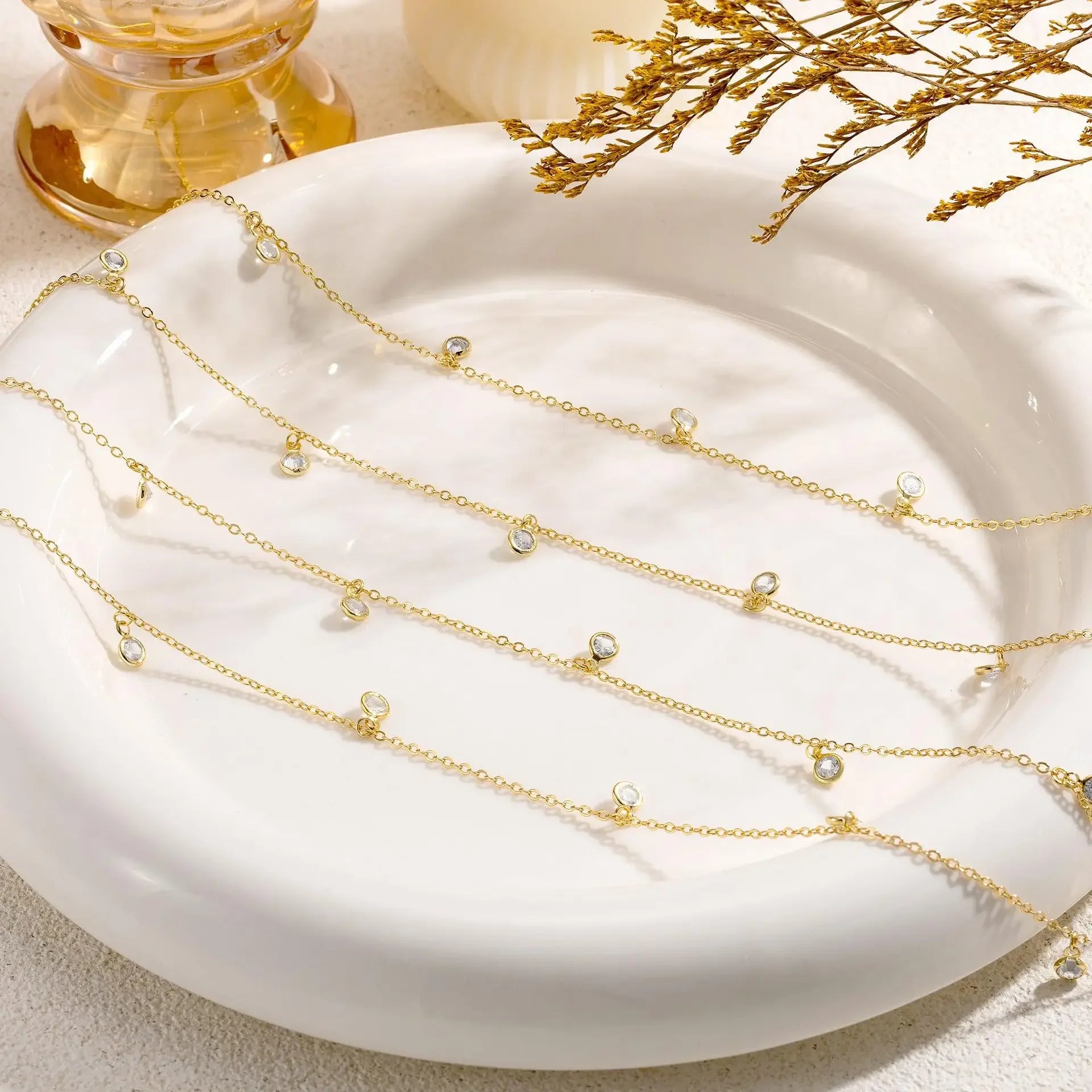 Double Layer Rhinestone Tassel Waist Chain Accessory - Smarsty