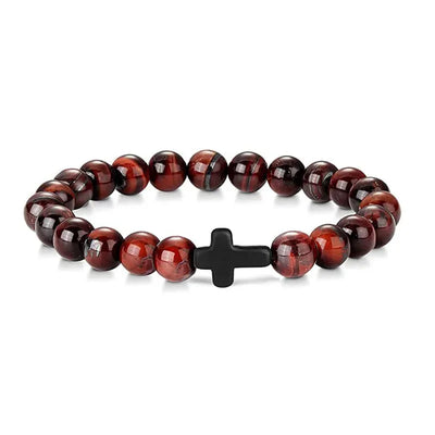 Natural Stone Beads Rosary Bracelet for Meditation - Smarsty