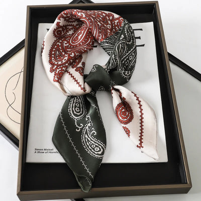 Luxury Silk Square Scarf Soft Satin Neck Hair Tie - Smarsty
