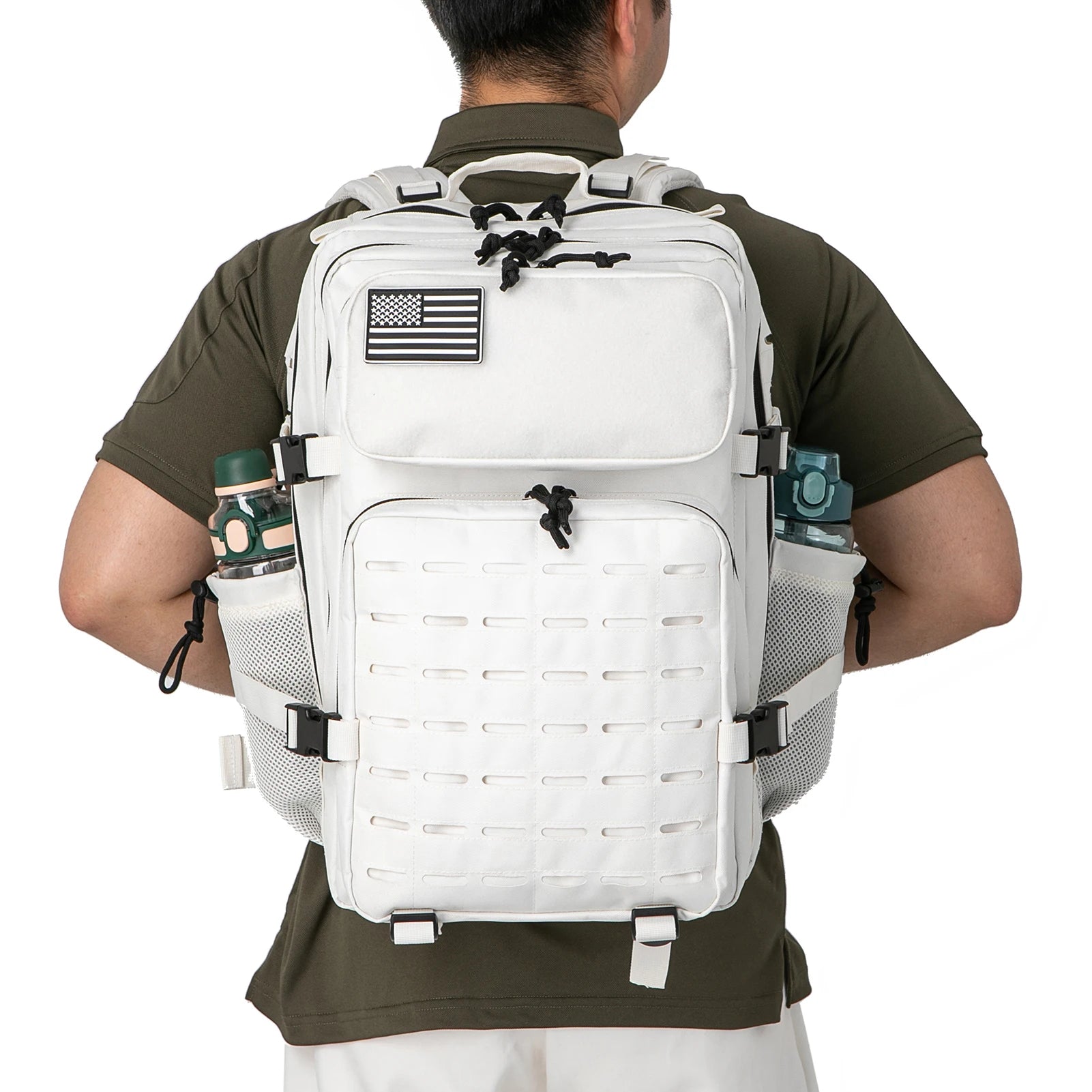 25L/45L Tactical Backpack for Men and Women Outdoor Survival Bug Out Bag Small School Rucksack Hking with Bottle Holder - Smarsty