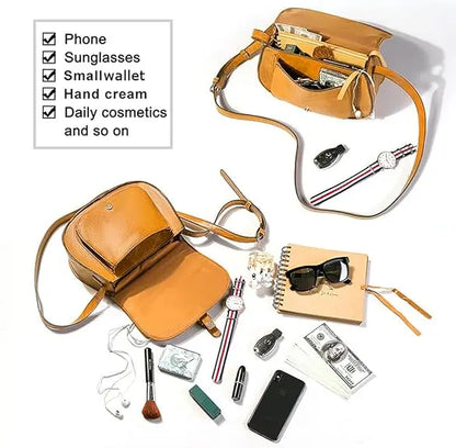Boho Faux Leather Crossbody Bag For Women With Strap - Smarsty