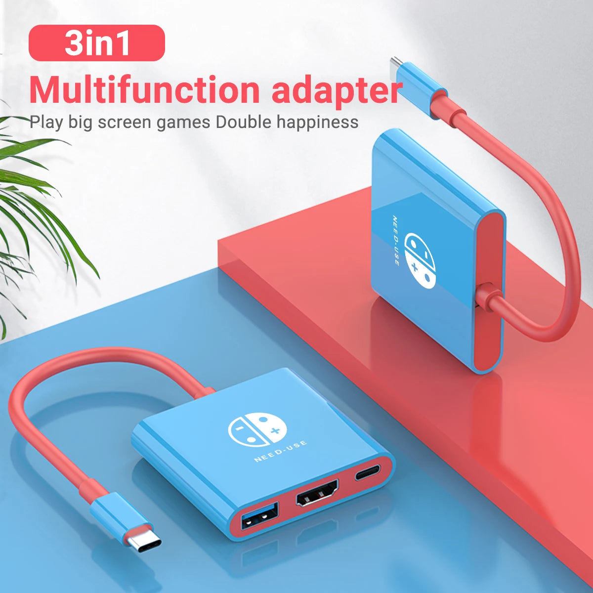 Portable USB C Hub With HDMI Travel And Gaming Dock