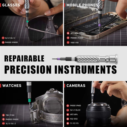 VMAN 66in1 Multifunction Ratchet Screwdriver Set Multi Magnetic Bits Mini Repair Tool Kit Household Tool For PC & Desk Etc.