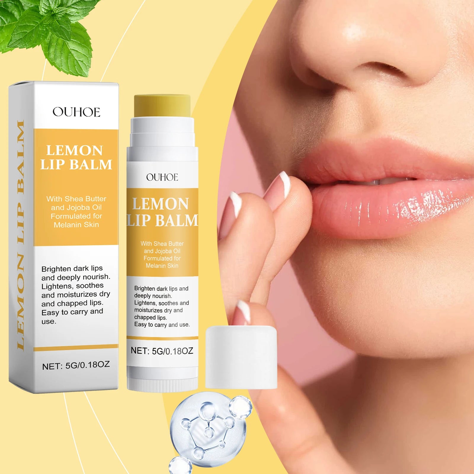 Lemon Ginger Lip Balm for Dark Skin Removal - Smarsty