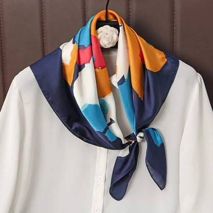 Luxury Silk Scarf Women Satin Shawl Sun Protection Wrap - Smarsty