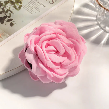 16 Color Rose Flower Hair Claw Clips Medium Secure Grip - Smarsty