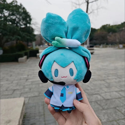 15cm Hatsune Miku Kawaii Q Version Figure Plush Doll Anime Peripheral Plush Stuffed Toy Collection Model Ornament Toy Girls Gift