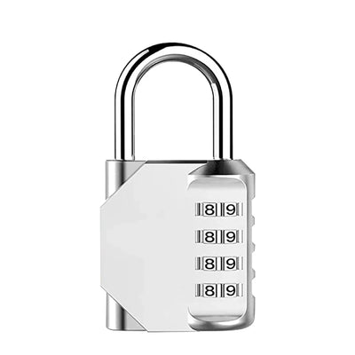1pc Combination Lock Resettable 4 Digit Padlock with Combination Waterproof and Heavy Duty Combination Padlock Outdoor - Smarsty