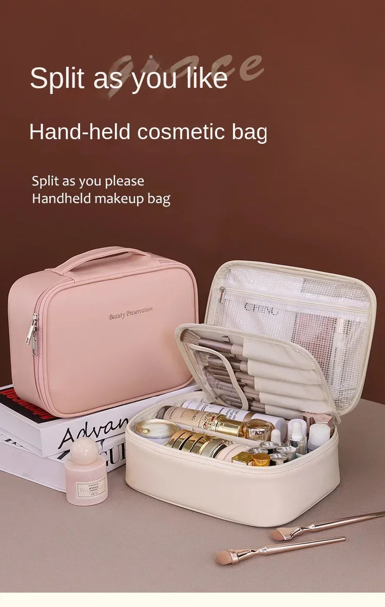 New Women's Cosmetic Bag Portable Storage Bag Large Capacity Luxury makeup bag travel organizer Essentials Toiletry Bag - Smarsty