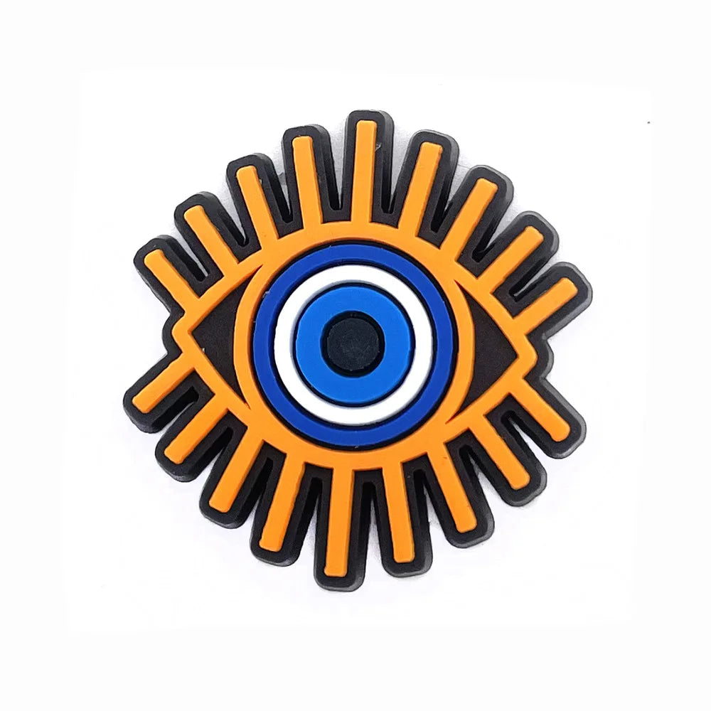 Evil Eye Shoe Charms for Crocs Accessories Blue Eyeball Monster Badge Women Buckle Kids Pins Decoration Jeans Shoes Accessories