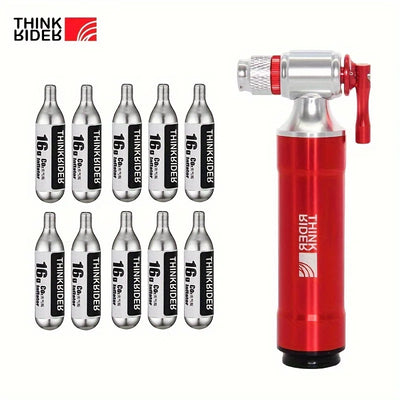 ThinkRider CO2 Pump For Bicycle Schrader Presta Adapter Bike Pump Inflator Aluminum Tire Tube Mini size MTB Bicycle Pumps CO2 Ca - Smarsty
