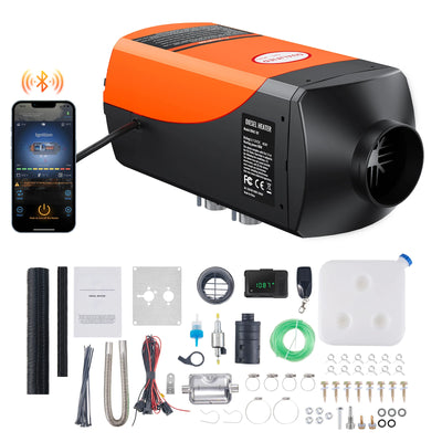 SucceBuy 8KW Diesel Air Heater Bluetooth All-on-one Diesel Heater with LCD Portable Parking Heater for Trailer Camper Van Boat - Smarsty