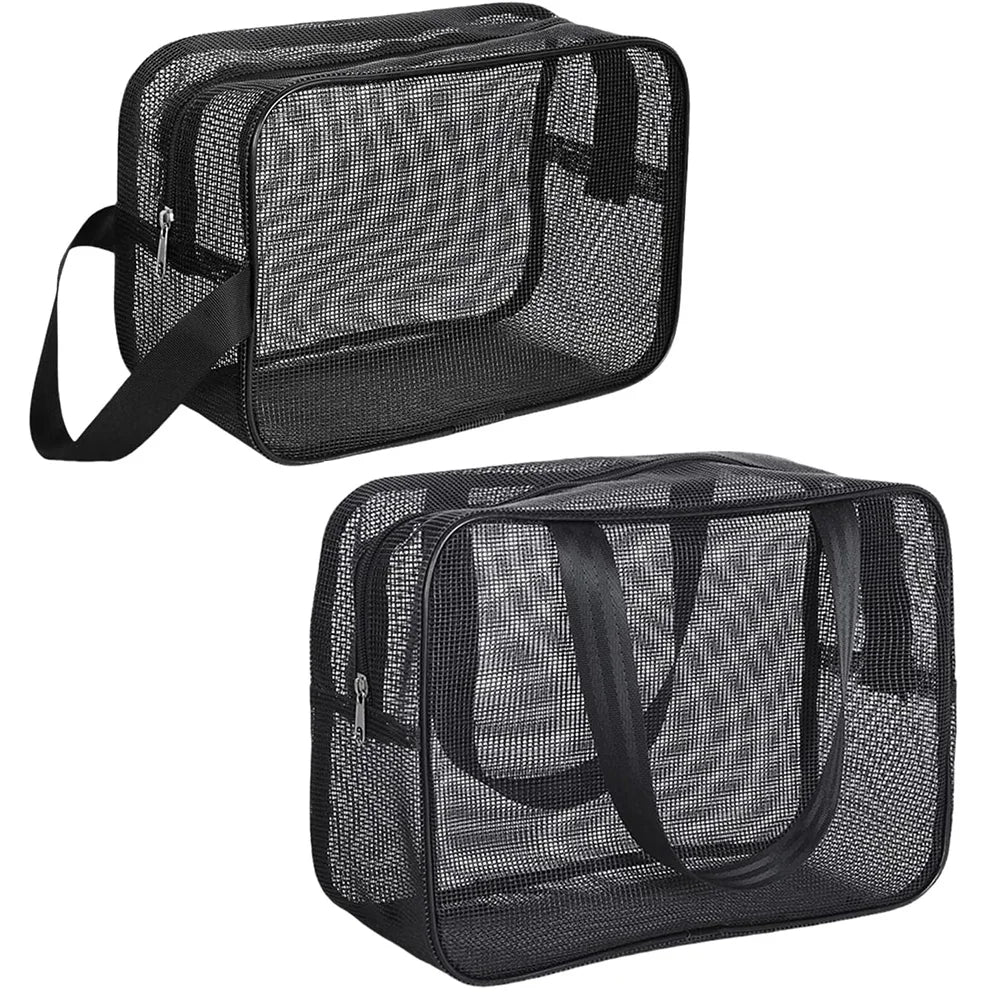 Mesh Shower Caddy Tote Bag Cosmetic Organizer Spacious - Smarsty