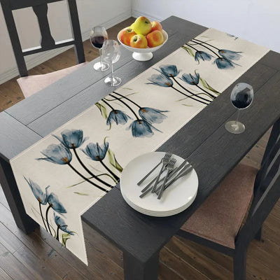 Rustic Farmhouse Linen Table Runner for Elegant Dining - Smarsty