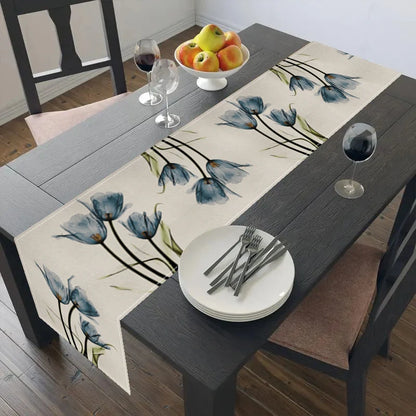 Rustic Farmhouse Linen Table Runner for Elegant Dining - Smarsty