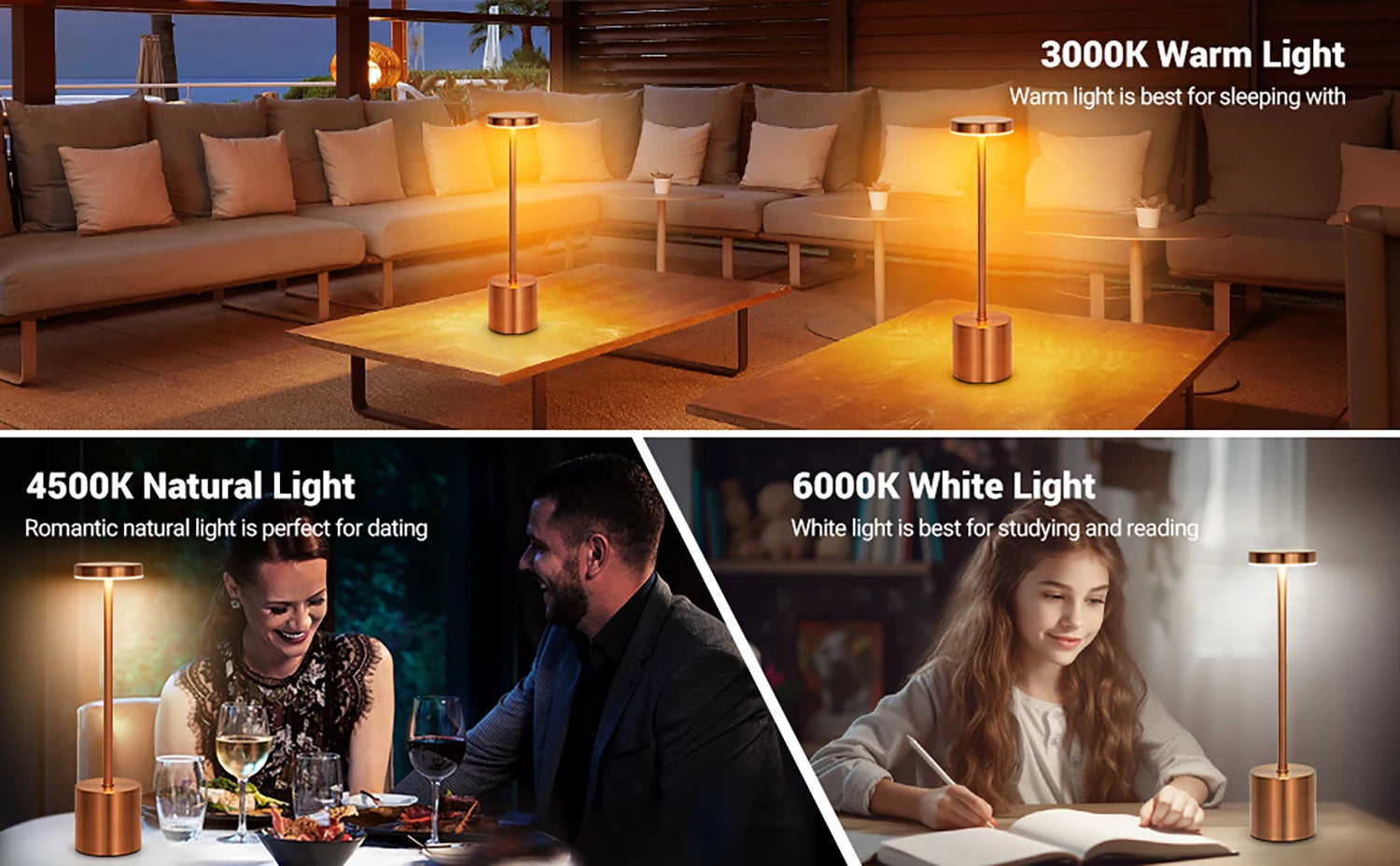 Touch Sensor LED Table Lamp for Stylish Home Decor - Smarsty