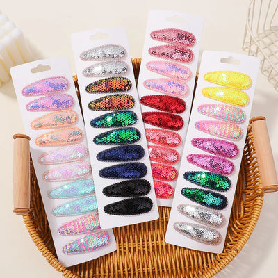 10 Pcs Cotton Alloy Hair Clips for Kids - Smarsty