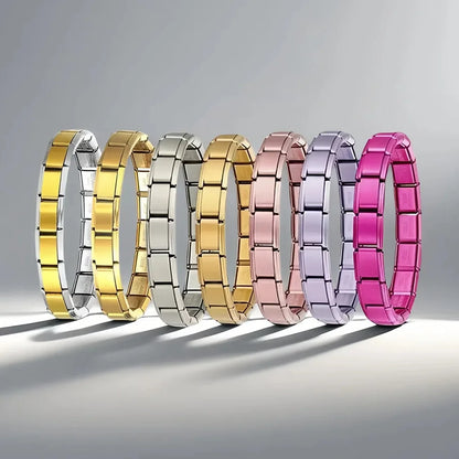 Stainless Steel Elastic Italian Link Bracelet Durable Charm Bangle - Smarsty
