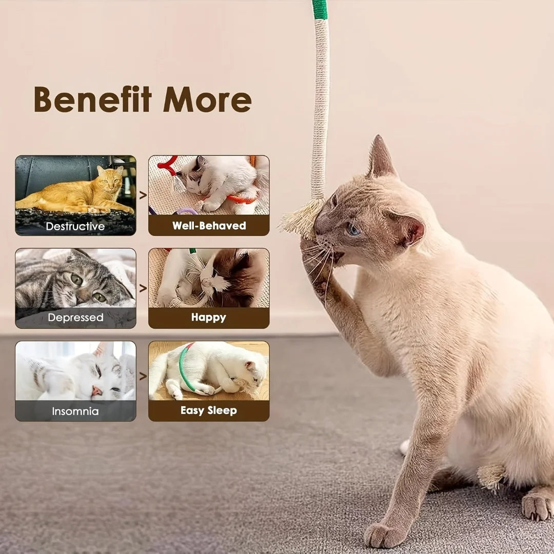 Cotton Cat Chew Toy for Teeth Cleaning - Smarsty