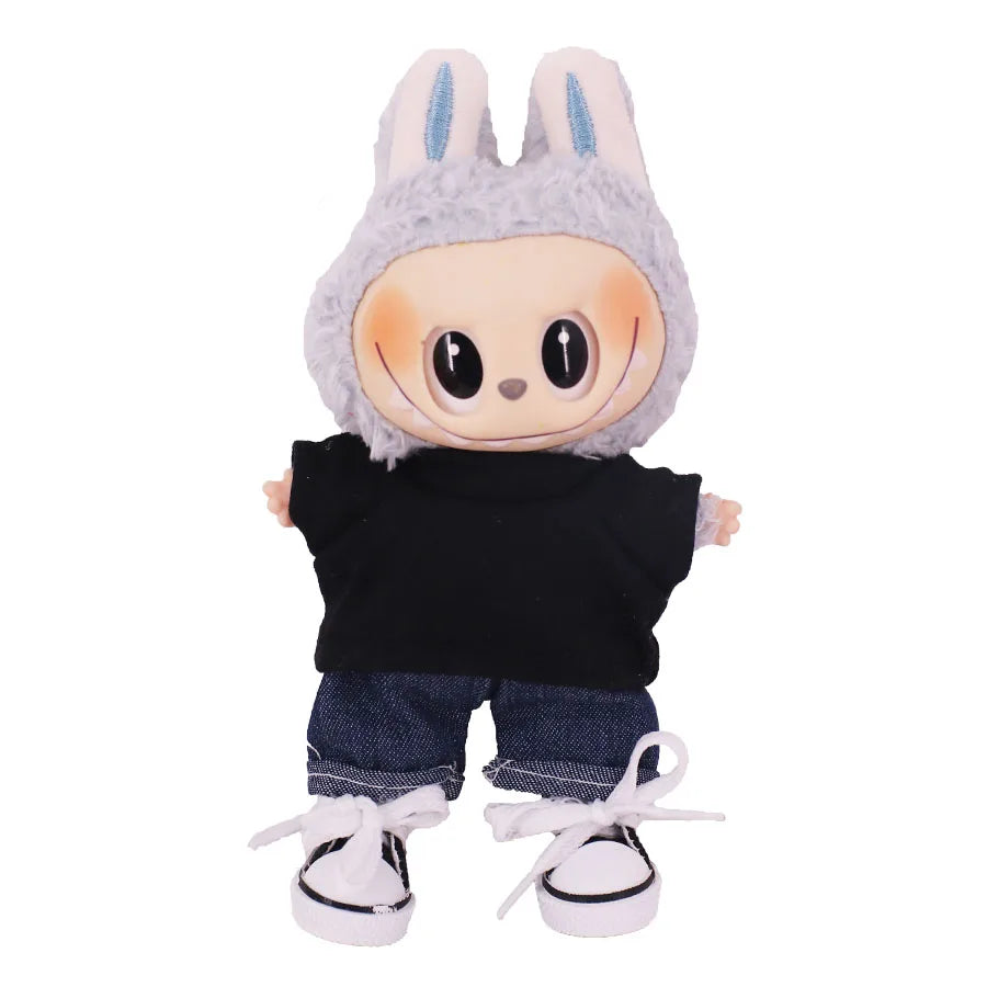 3.8cm Doll Shoes For labubu 17cm Plush Doll Clothes Accessories Girl's Toys ,Christmas Festival Birthday Gift