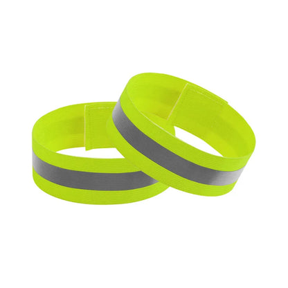1 Pair Reflective Bands Elastic Armband Wristband Ankle Leg Straps Kids Safety Reflector Outdoor Night Cycling Jogging Running