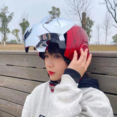 New AutoKing 1:1 Mk5 Iron Man Helmet Cosplay Voice Control Eyes with Light Model Toys for Adult Electric Wearable Christmas Gift - Smarsty