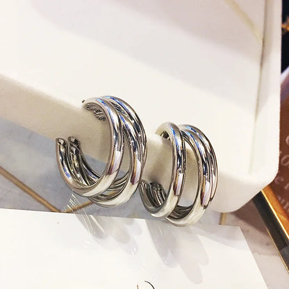 Gold Color Dangle Earrings for Women with Unique Punk Style - Smarsty