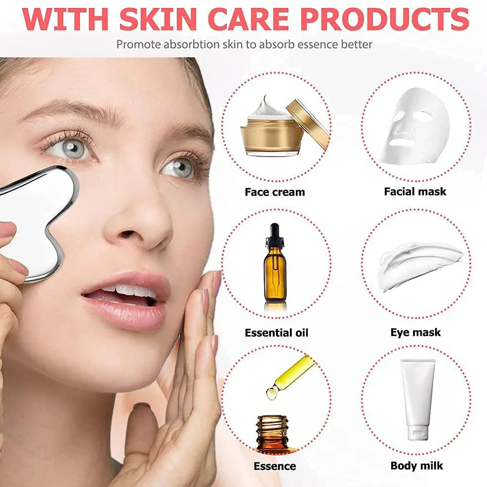 Ice Face Roller and Gua Sha Set for Effective Facial Massage - Smarsty