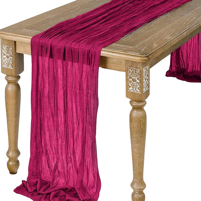 Semi-Sheer Gauze Table Runner for Vintage Weddings - Smarsty