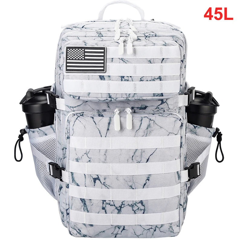 45L Tactical Backpack Men Outdoor Waterproof Sports Travel Gym Hiking Bug Out Bag Military Camping Hunting Survival Rucksack - Smarsty