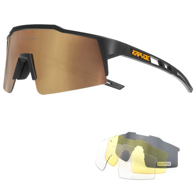 Kapvoe Cycling Glasses Polarized MTB Road Bike Glasses UV400 Protection Sunglasses Ultra Light Sport Eyewear Equipment by Smarsty