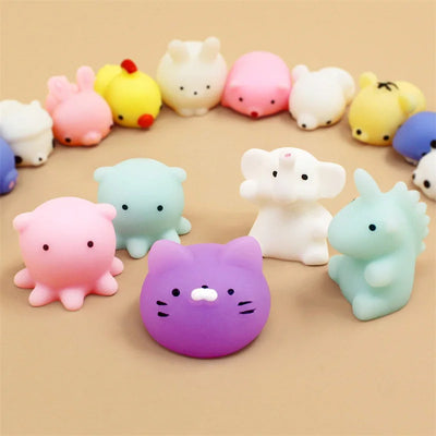 50-5PCS Mochi Squishies Kawaii Anima Squishy Toys For Kids Antistress Ball Squeeze Party Favors Stress Relief Toys For Birthday - Smarsty