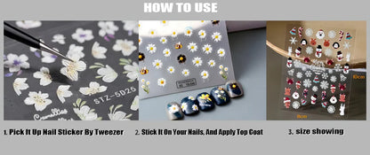 3D Kawaii Cartoon Nail Art Stickers for Manicure - Smarsty