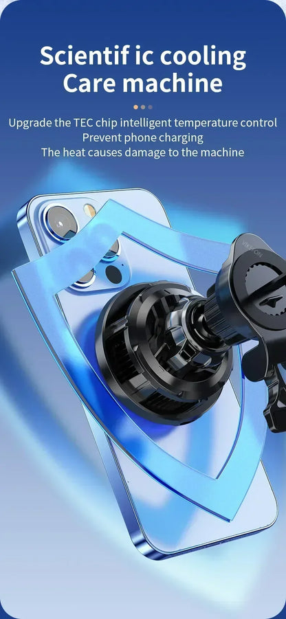 Cooling Magnetic Car Wireless Charger for iPhone MagSafe - Smarsty