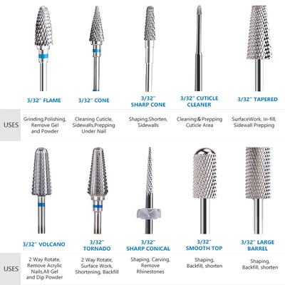 Electric Nail Drill Bit Stainless Steel for Manicure - Smarsty