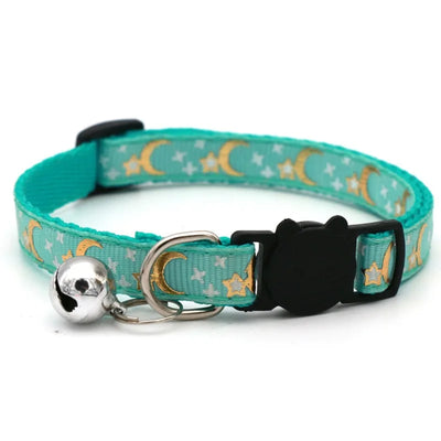Pet Collar With Bell Cartoon Footprint Colorful Dog Puppy Kitten Collar Adjustable Safety Bell Ring Necklace Pet Accessories - Smarsty
