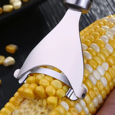 Stainless Steel Corn Peeler Serrated Corn Stripper Peelers Cob Shaver Planer Thresher Cutter Kitchen Fruit Vegetable Gadget Tool by Smarsty