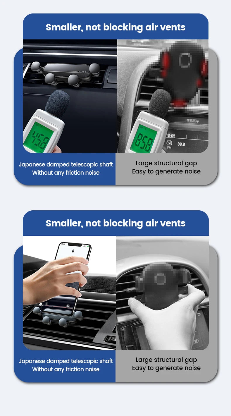 Gravity Car Phone Holder Air Vent Mount For Universal Fit - Smarsty