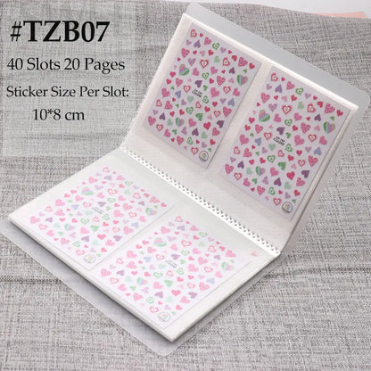 Nail Art Stickers Storage Book for Easy Organization - Smarsty