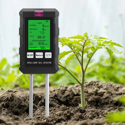 Digital 6 in 1 Soil PH Meter and Tester for Garden Health - Smarsty