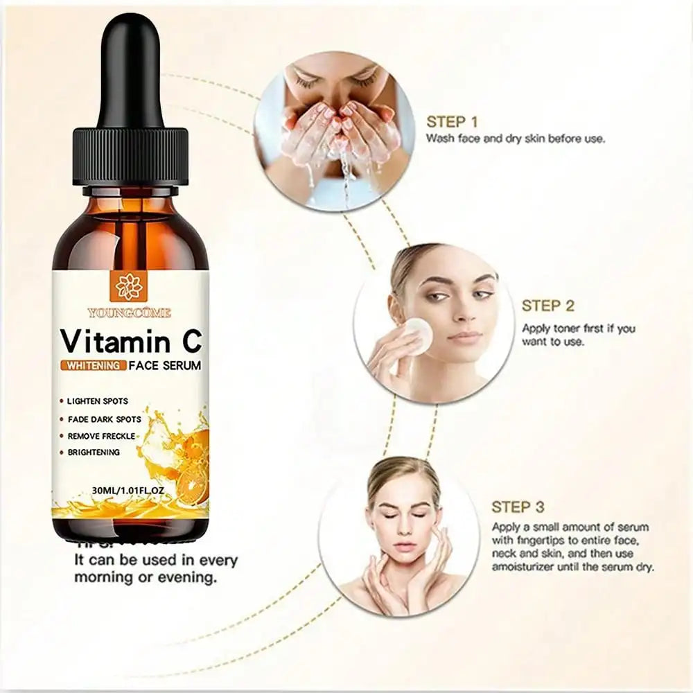 Vitamin C Facial Essence with Hyaluronic Acid for Dark Spot Removal - Smarsty