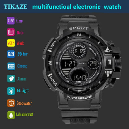 YIKAZE Waterproof Digital Sports Watch for Men - Smarsty