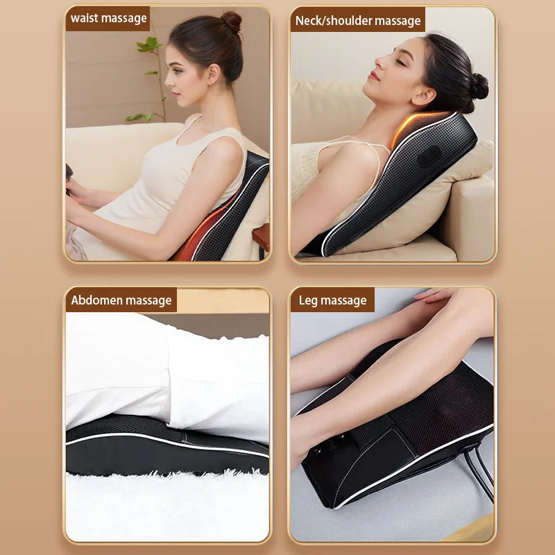 Shiatsu Electric Neck Pillow with Heating Therapy - Smarsty