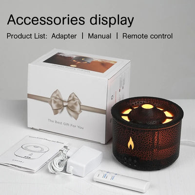 Aromatherapy Volcano Flame Diffuser with Humidifier Feature - Smarsty