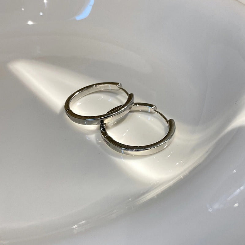 Shiny Delicate Big Round Hoop Earrings For Women Party - Smarsty