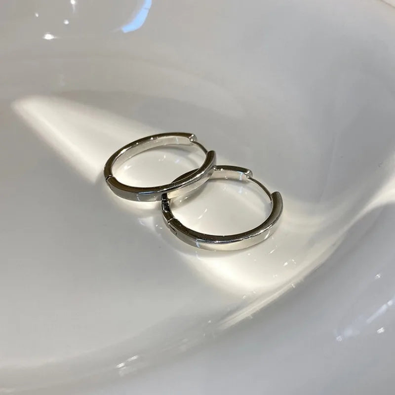 Shiny Delicate Big Round Hoop Earrings For Women Party - Smarsty